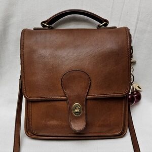 Coach Vintage Station Bag 5130 Station British Tan Leather Crossbody Made In USA